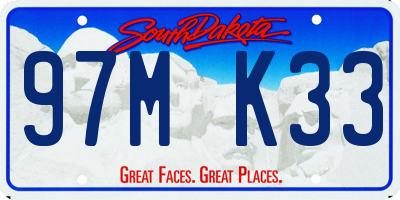 SD license plate 97MK33