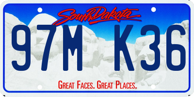 SD license plate 97MK36