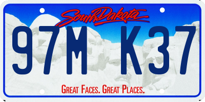 SD license plate 97MK37