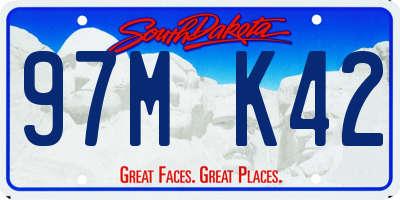 SD license plate 97MK42