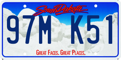 SD license plate 97MK51