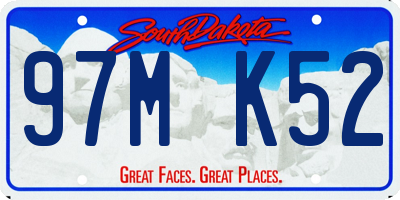 SD license plate 97MK52