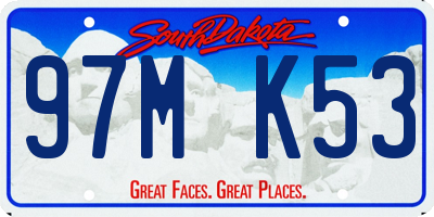 SD license plate 97MK53