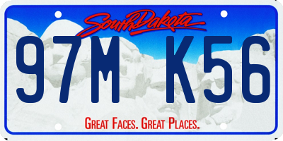 SD license plate 97MK56