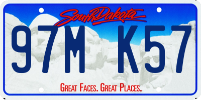 SD license plate 97MK57