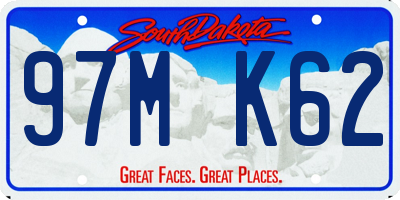 SD license plate 97MK62