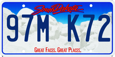 SD license plate 97MK72