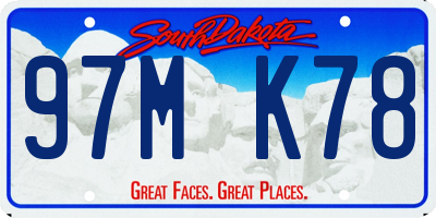 SD license plate 97MK78