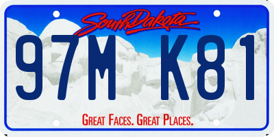 SD license plate 97MK81