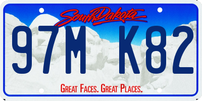 SD license plate 97MK82