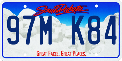 SD license plate 97MK84