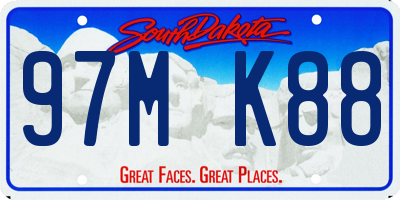 SD license plate 97MK88