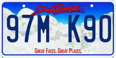 SD license plate 97MK90