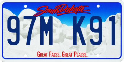 SD license plate 97MK91