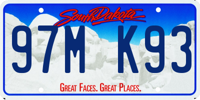 SD license plate 97MK93