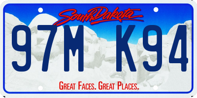 SD license plate 97MK94