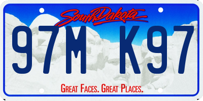 SD license plate 97MK97