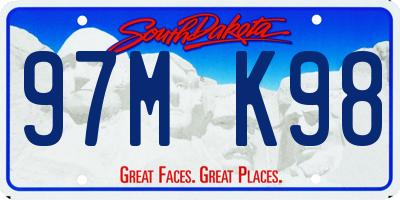 SD license plate 97MK98