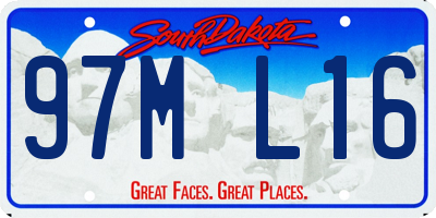 SD license plate 97ML16