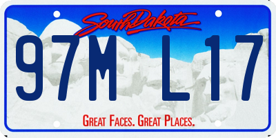 SD license plate 97ML17