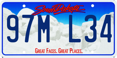 SD license plate 97ML34