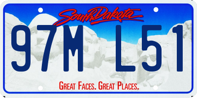 SD license plate 97ML51