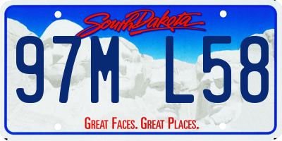 SD license plate 97ML58