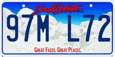 SD license plate 97ML72