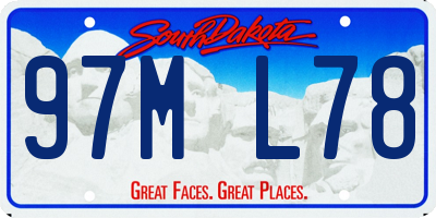 SD license plate 97ML78