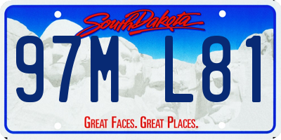 SD license plate 97ML81
