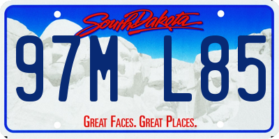SD license plate 97ML85