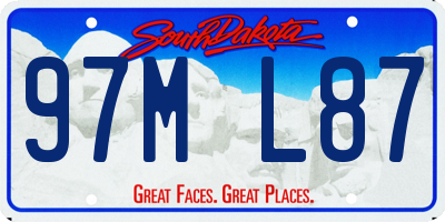 SD license plate 97ML87