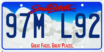 SD license plate 97ML92