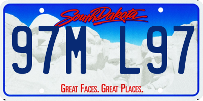 SD license plate 97ML97