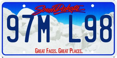 SD license plate 97ML98