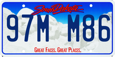 SD license plate 97MM86