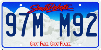 SD license plate 97MM92