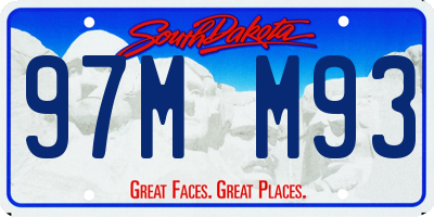 SD license plate 97MM93