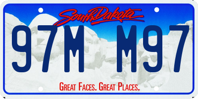 SD license plate 97MM97