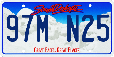 SD license plate 97MN25