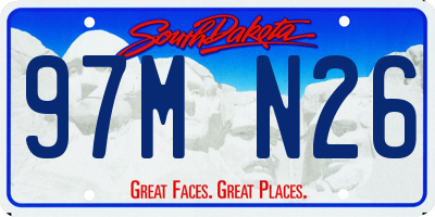 SD license plate 97MN26