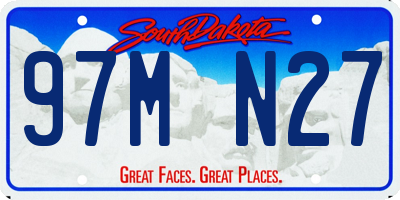 SD license plate 97MN27