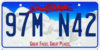 SD license plate 97MN42