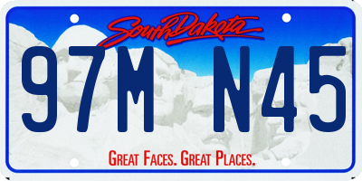 SD license plate 97MN45