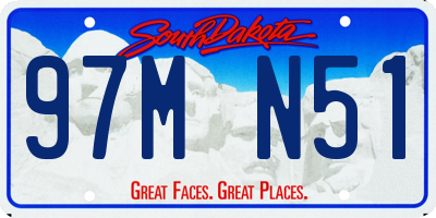 SD license plate 97MN51