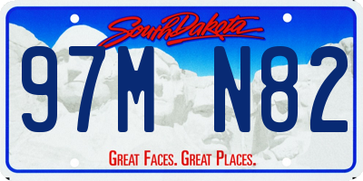 SD license plate 97MN82