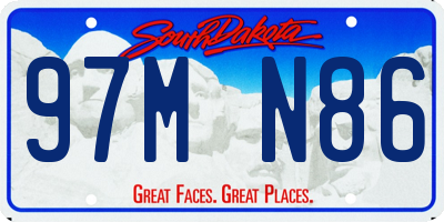 SD license plate 97MN86