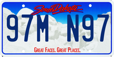 SD license plate 97MN97