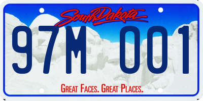 SD license plate 97MO01