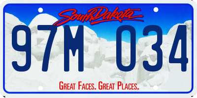 SD license plate 97MO34
